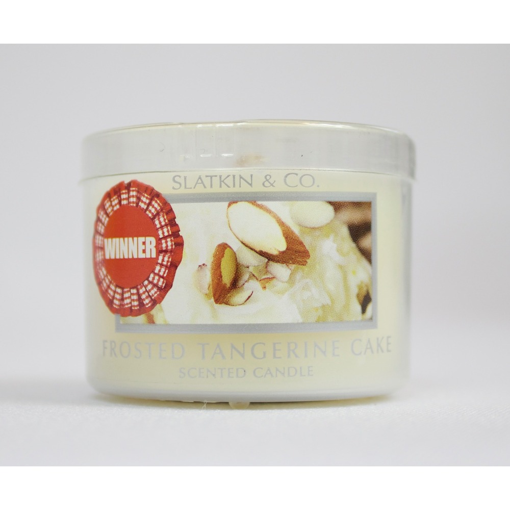 Slatkin & Co Frosted Tangerine Cake Scented Candle 1.6 oz Travel Size Sampler